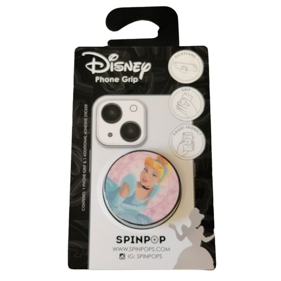 Spinpop Phone‎ Grip Disney Cinderella Princess Kickstand Fidget Cable Organizer - Picture 1 of 5
